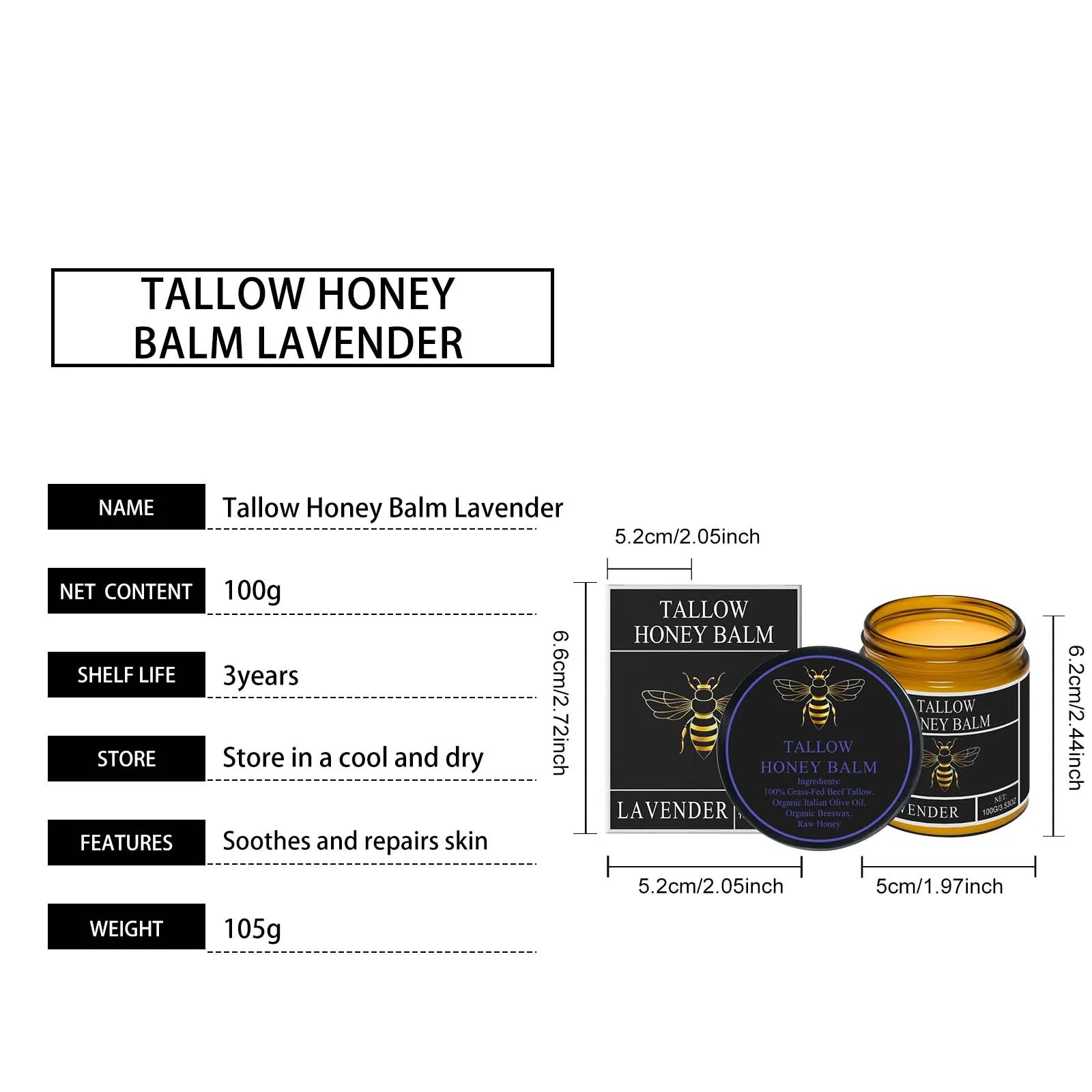 Tallow Honey Cream