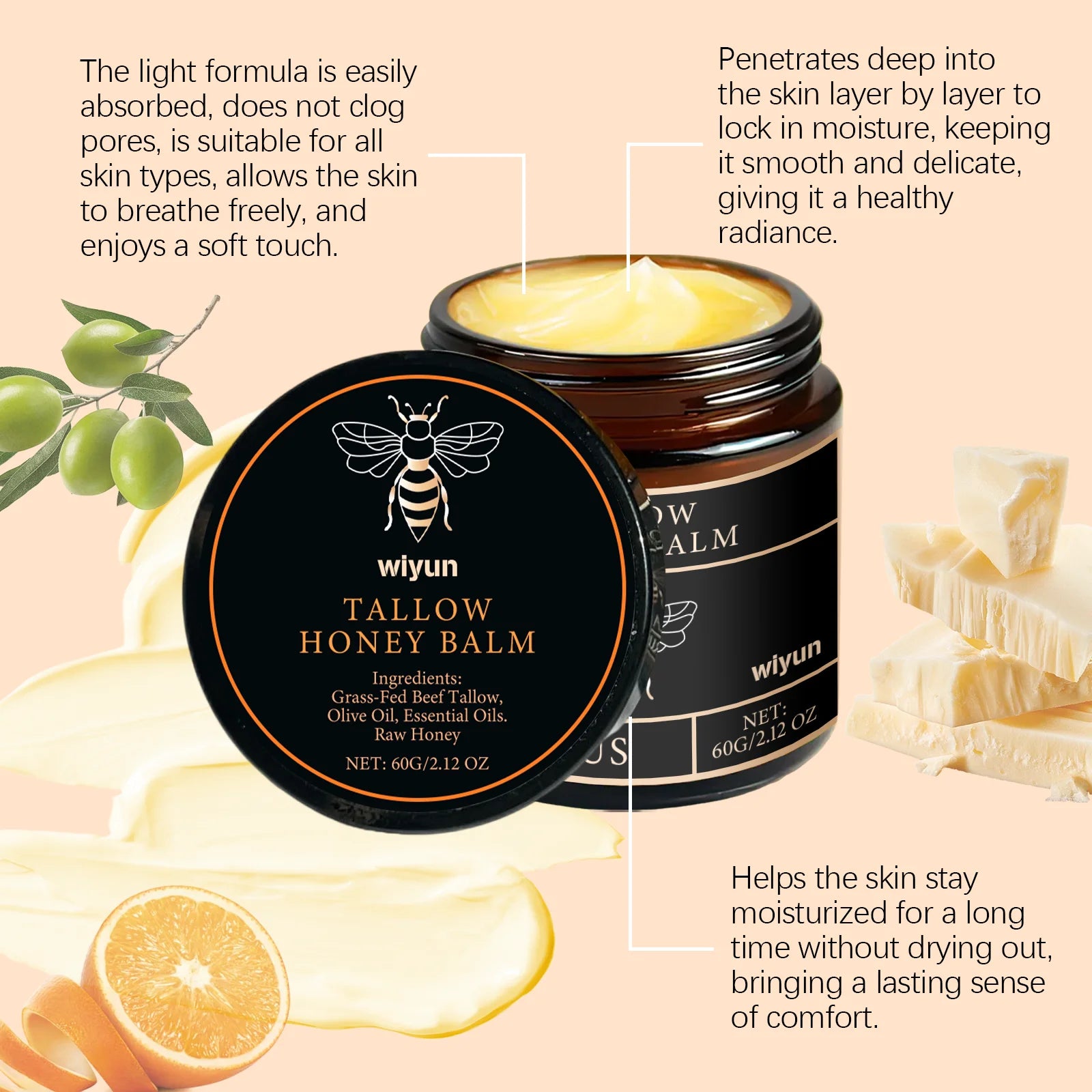 Tallow Honey Cream